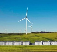 Speicher für Windfarm: soll Stromversorgung sichern (Foto: tesla.com)