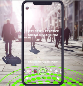 "My Social Distance": Snapchat-Filter hilft beim Distanzhalten (Foto: snap.com)