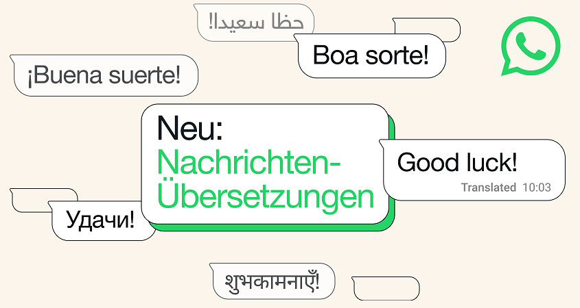 WhatsApp launcht automatische Übersetzung