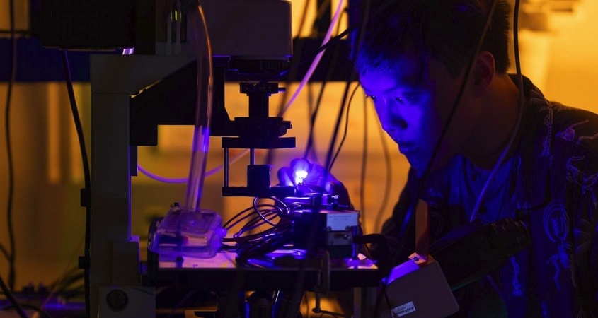 Haarfeine LEDs für optische Datenübertragung