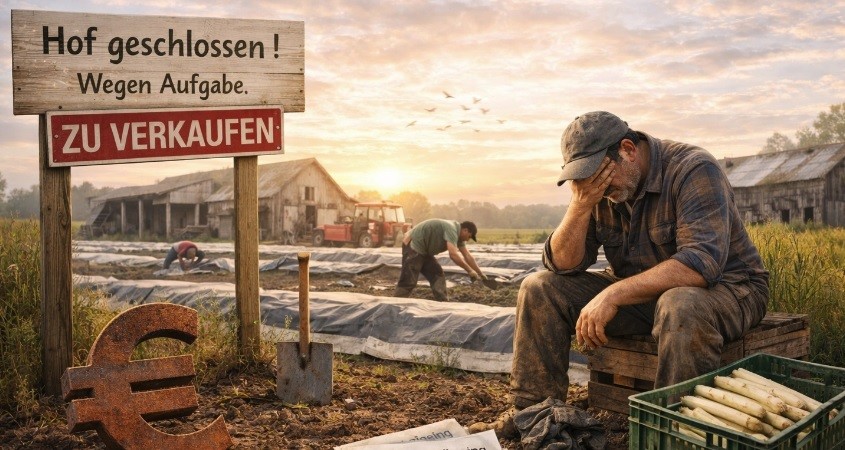 Immer mehr deutsche Spargel-Bauern geben auf