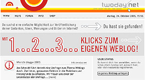 Anbieter wie Twoday.net können sich freuen: der Weblog-Boom hält weiter an