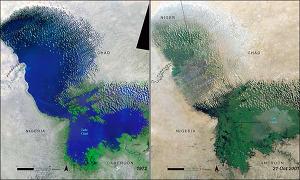 UNEP: Der Tschad-See 1972 und heute