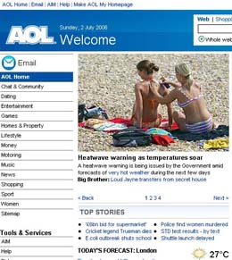 AOL hat in Großbritannien 2,5 Mio. Kunden