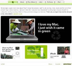 Greenpeace fordert grünes Macbook (Foto: greenpeace.org)