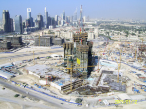 Schalungsarbeiten für das höchste Gebäude der Welt in Burj Dubai (©Umdasch)