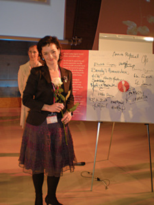 Katharina Stemberger auf dem UNESCO-Gipfel (Foto: G. Brandenstein)