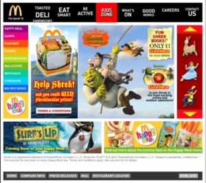 Online-Kinderbereich bei McDonalds (Foto: McDonalds)