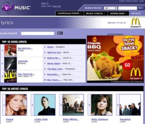Legale Lyrics bei Yahoo (Foto: Yahoo)