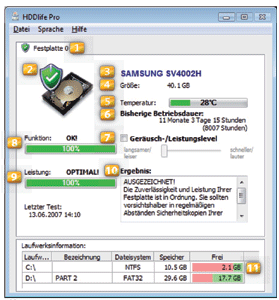 Software beurteilt Zustand von Festplatten (Foto: zonelink.de)