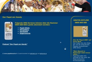 Der Papst auf dem Handy (Foto: papstbesuch.at)