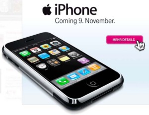 Ab 9. November bietet T-Mobile das iPhone um 399 Euro in Deutschland an (Foto. t-mobile.de)