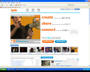 Auf kyte.tv können User ihre eigenen Shows live ausstrahlen (Foto: kyte.tv)