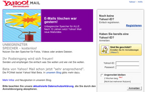 Yahoo arbeitet an der Weiterentwicklung seines Webmail-Dienstes (Foto: yahoo.com)
