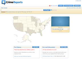 Besorgte US-Bürger können sich online über Straftaten informieren (Foto: crimereports.com)