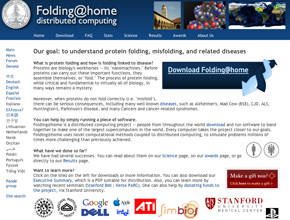 Folding@home ist das größte verteilende Netzwerk der Welt (Foto: folding.stanford.edu)