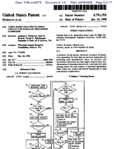 WARF-Patent als Klags-Unterlage