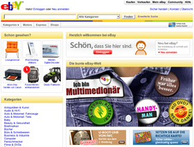 Der Online-Marktplatz eBay wurde im Januar 17,6 Mio. Mal einzeln besucht (Foto: ebay.de)