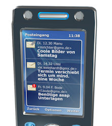 GMX pusht E-Mails nun auf das Handy (Foto: gmx.de)