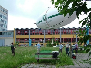 Luftschiff der Chemnitzer Forscher