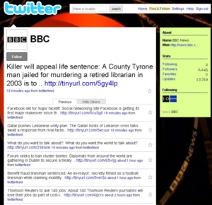 BBC nutzt Twitter als doppelten Infokanal (Foto: twitter.com)