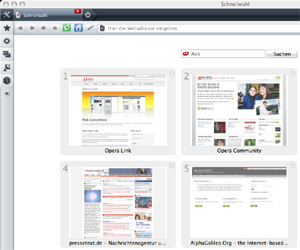 Opera Link und andere Bookmarks in der Schnellwahl (Foto: Opera)