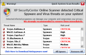 Falsche Infektionsmeldung soll zum Scareware-Download verleiten (Foto: sophos.com)