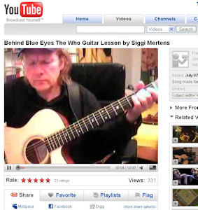 Siggi Mertens gibt Gitarrenunterricht via YouTube