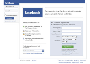 Nach MySpace öffent nun auch Facebook seine Nutzerdaten (Foto: de.facebook.com)