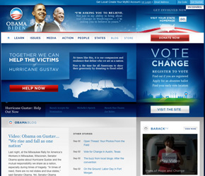 Barack Obama setzt im Wahlkampf auf das Internet (Foto: barackobama.com)