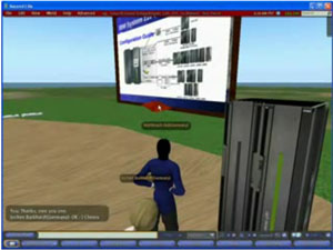 Sametime 3D ermöglicht Präsentationen in virtuellen Welten (Foto: IBM)