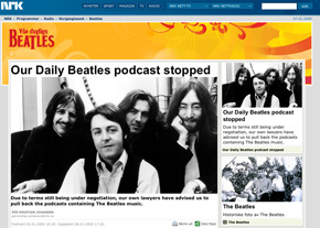 Der geplante Beatles-Podcast der norwegischen NRK scheiterte an Lizenzproblemen (Foto: nrk.no)