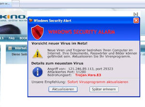 Falsche Virenwarnung soll User in die Abofalle locken