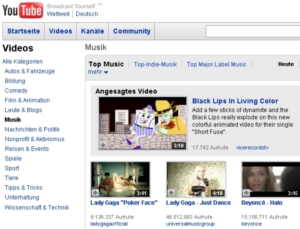 YouTube kann auf Musikvideos nicht verzichten (Foto: youtube.com)