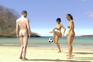 Nicht nur nackig am Strand, sondern auch im Hotel (Foto: Runi/pixelio)