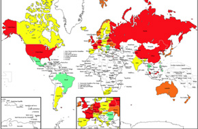 Eine Übersicht über die elektronischen Polizeistaaten der Welt (Foto: secure.cryptohippie.com)