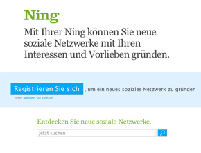 Mit Ning werden die User selbst zu Betreibern von sozialen Netzwerken (Foto: ning.com)