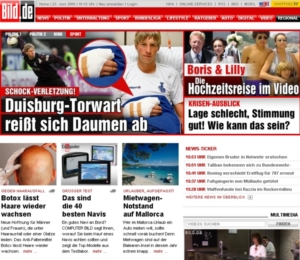 Bild.de im Print und Online vorne (Foto: bild.de)