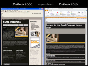 Outlook 2000 HTML-freundlicher als 2010 (Foto: email-standards.org)