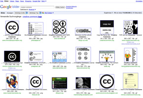 Die Google-Bildersuche bezieht nun auch die Lizenzsituation mit ein (Foto: http://images.google.de)