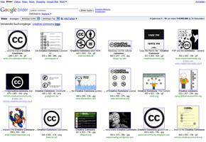 Die Google-Bildersuche bezieht nun auch die Lizenzsituation mit ein (Foto: http://images.google.de)
