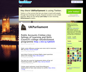 Die britische Regierung betreibt einen eigenen Twitter-Kanal (Foto: twitter.com)
