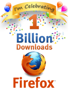 Feierstimmung bei Firefox: Eine Mrd. (Englisch 
