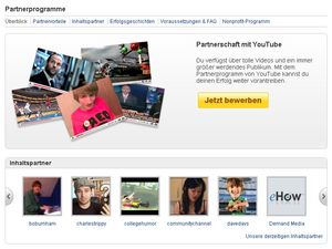 YouTube-Partnerprogramm wird ausgeweitet (Foto: youtube.com) YouTube-Partnerprogramm wird ausgeweitet (Foto: youtube.com)