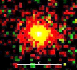 Falschfarben-Bild der fernsten bisher entdeckten Milchstraße (Foto: Tomotsugu)