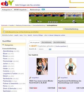 Kleidung ist eine der Top-Kategorien auf eBay (Foto: ebay.de)