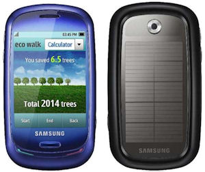 Überflüssiger Öko-Luxus: Solarpanele am Handy (Foto: Samsung)