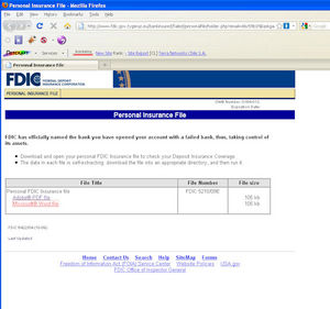 Falsche FDIC-Webseite serviert Malware (Foto: Gary Warner) Falsche FDIC-Webseite serviert Malware (Foto: Gary Warner)
