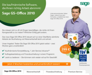 Sage GS-Office Paket jetzt auch für Einsteiger