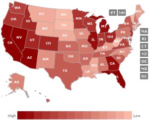 Zwangsversteigerungen: Nevada vor Florida, Kalifornien und Arizona (Foto: realtytrac.com)